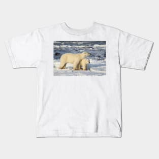 Standing Guard Over Her Cub, Churchill, Canada Kids T-Shirt